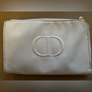 Dior Gold and Beige Textured Makeup Pouch